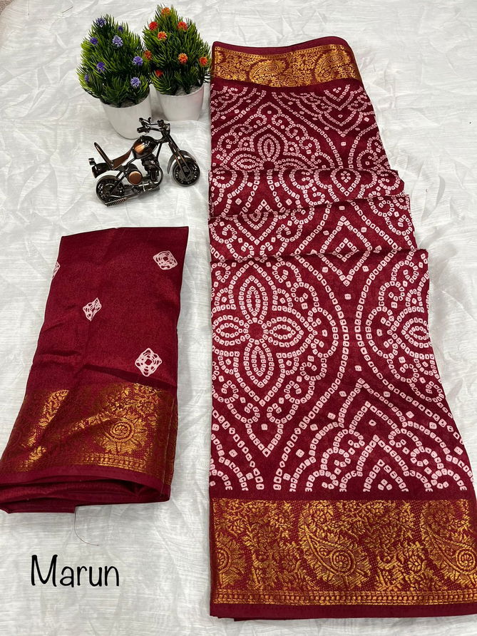 Wow Bandhej Printed Designer Sarees Catalog